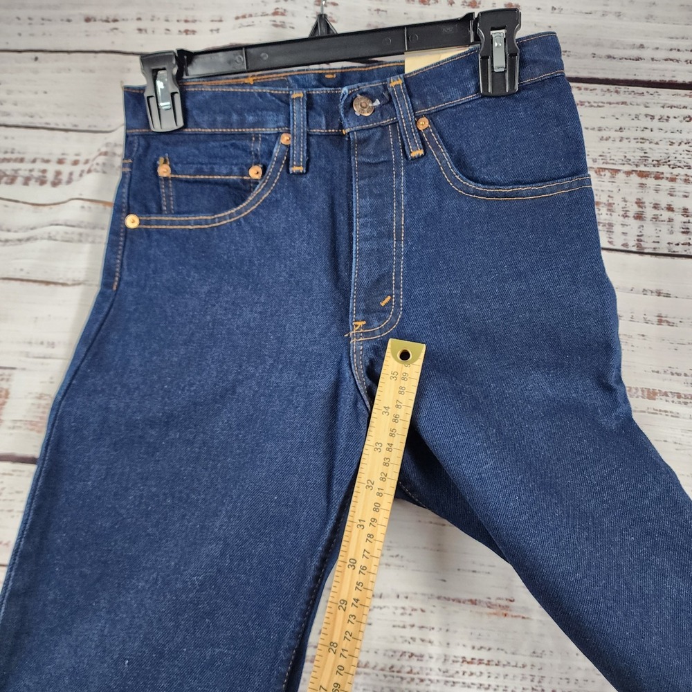 Vintage NWT 1986 Levis 505-0216 Mens 28x33 Straight Leg USA Made Dark Wash - Picture 10 of 11